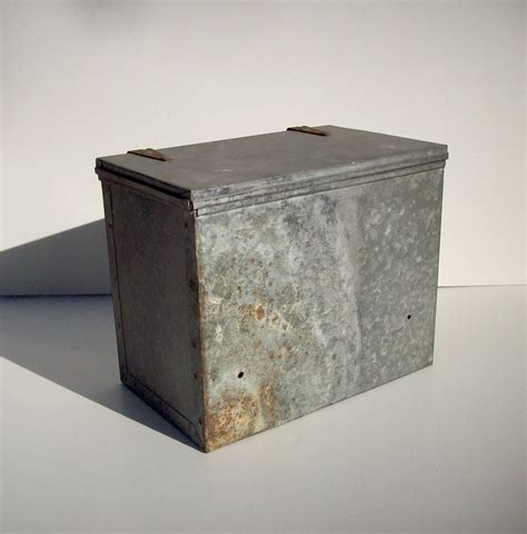 custom hinged metal boxes|galvanized boxes with hinged lids.